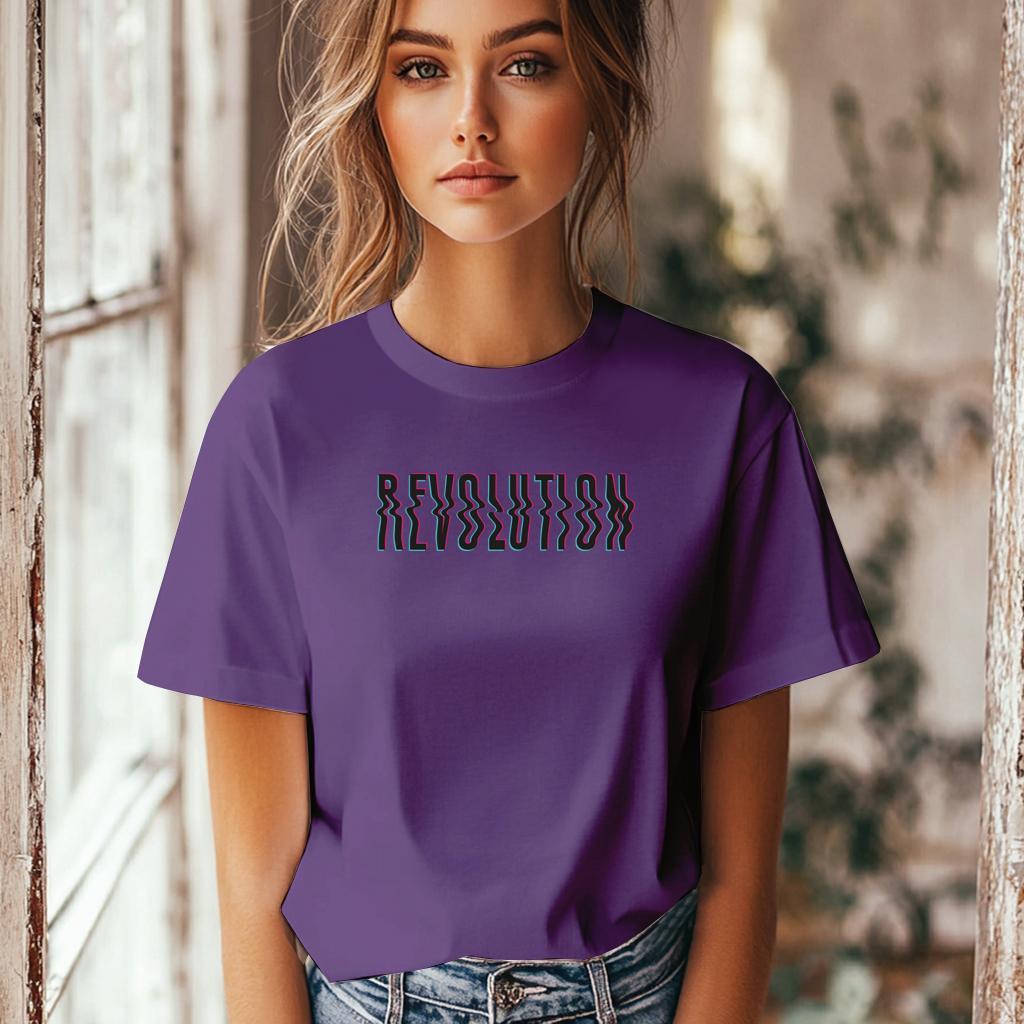 Camiseta Majica sa štampanim printom Cam 152, Ženska, Patlidžan