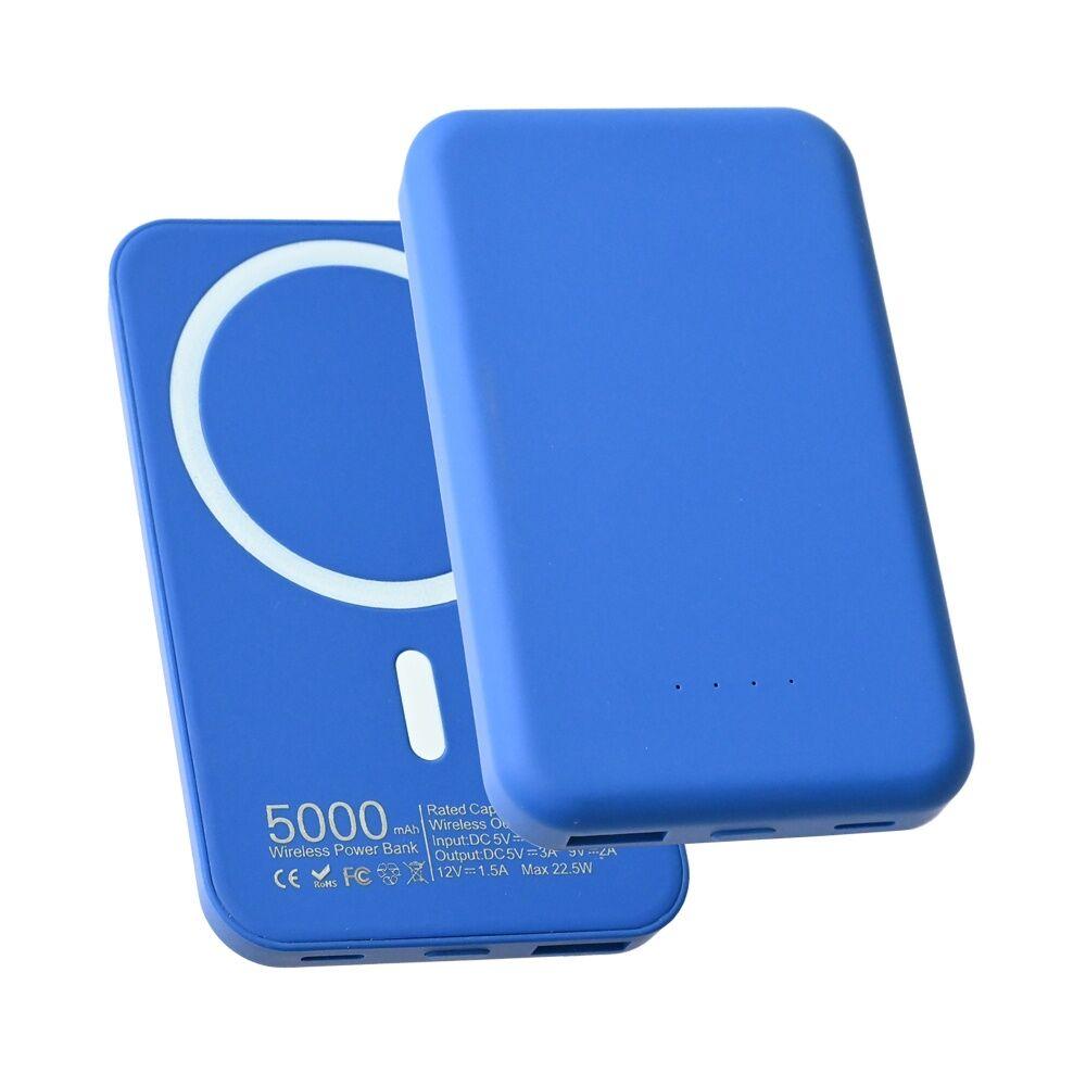 Power bank Magsafe, PD 15W, 5000 mAh, Plavi