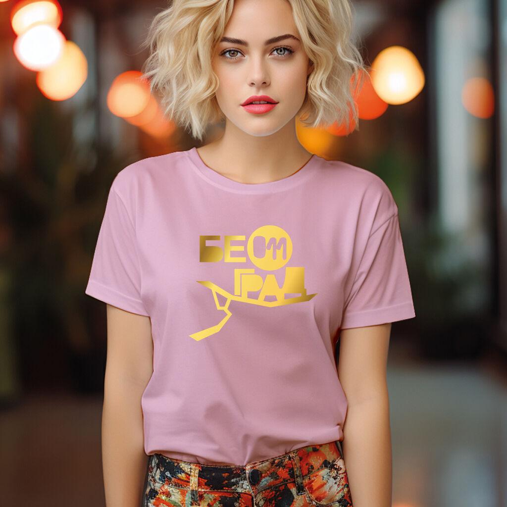 Camiseta Majica sa štampanim printom Cam 199, Ženska, Roze