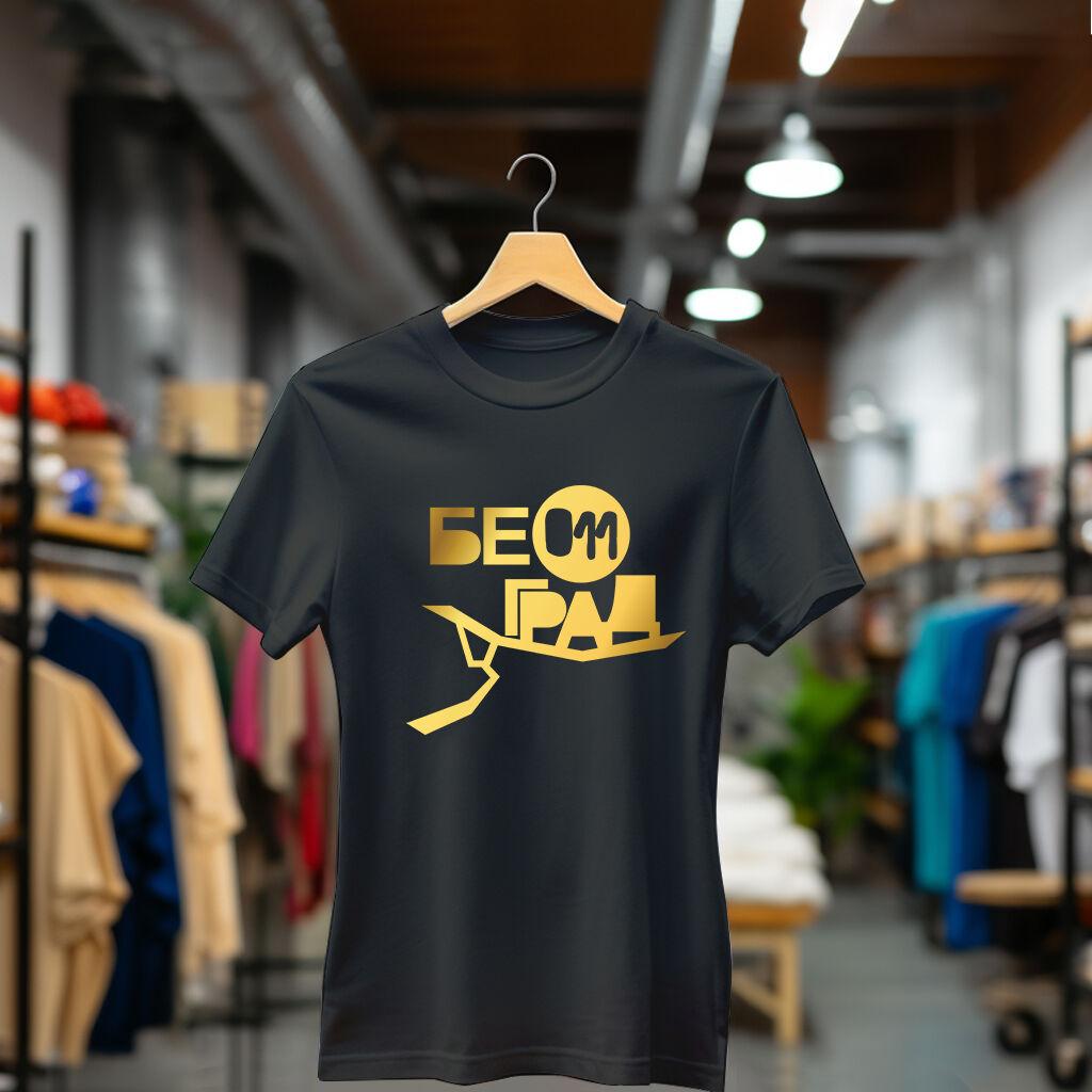 Camiseta Majica sa štampanim printom Cam 199, Ženska, Crna