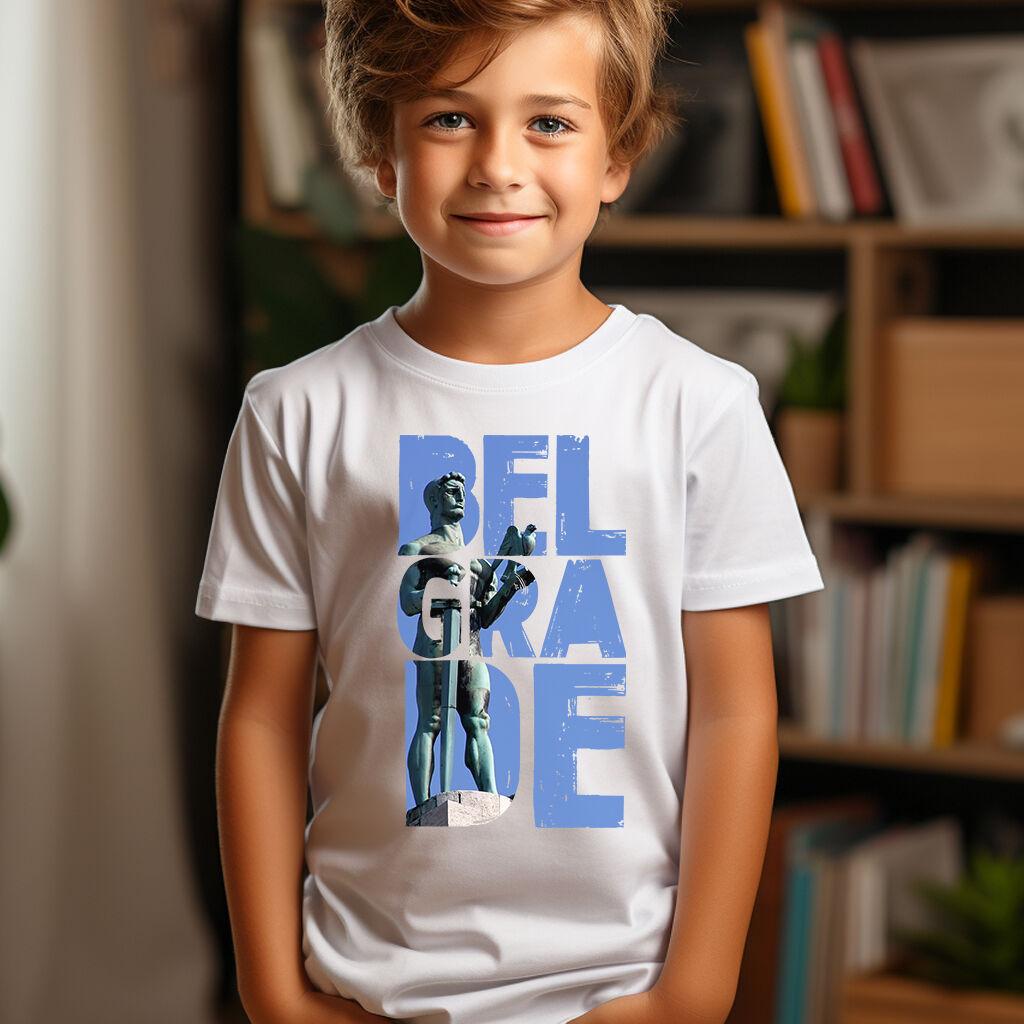 Camiseta Majica sa štampanim printom Cam 192, Dečija, Bela