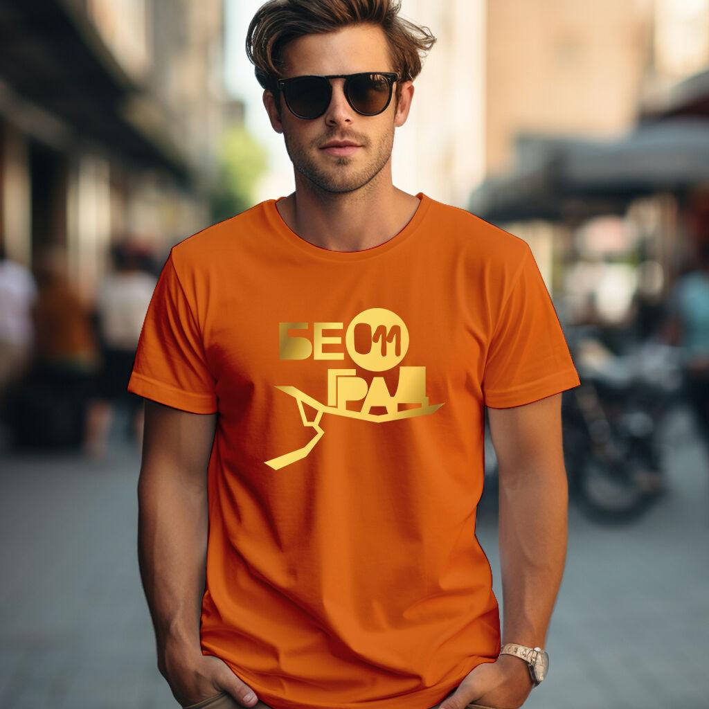 Camiseta Majica sa štampanim printom Cam 199, Muška, Narandžasta