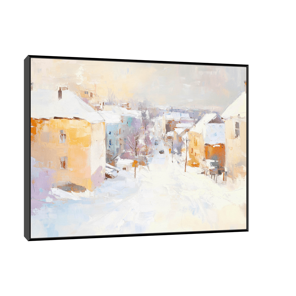 Canvas Slika na platnu Prekrasna zima 40x30cm, Sa ramom, Crni