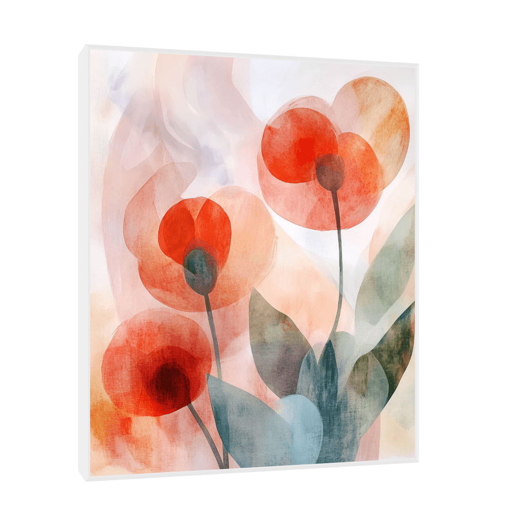 Canvas Slika na platnu Bulke pored puta 60x75cm, Sa ramom, Beli