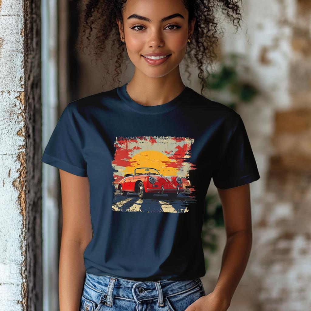 Camiseta Majica sa štampanim printom Cam 843, Ženska, Tamnoplava