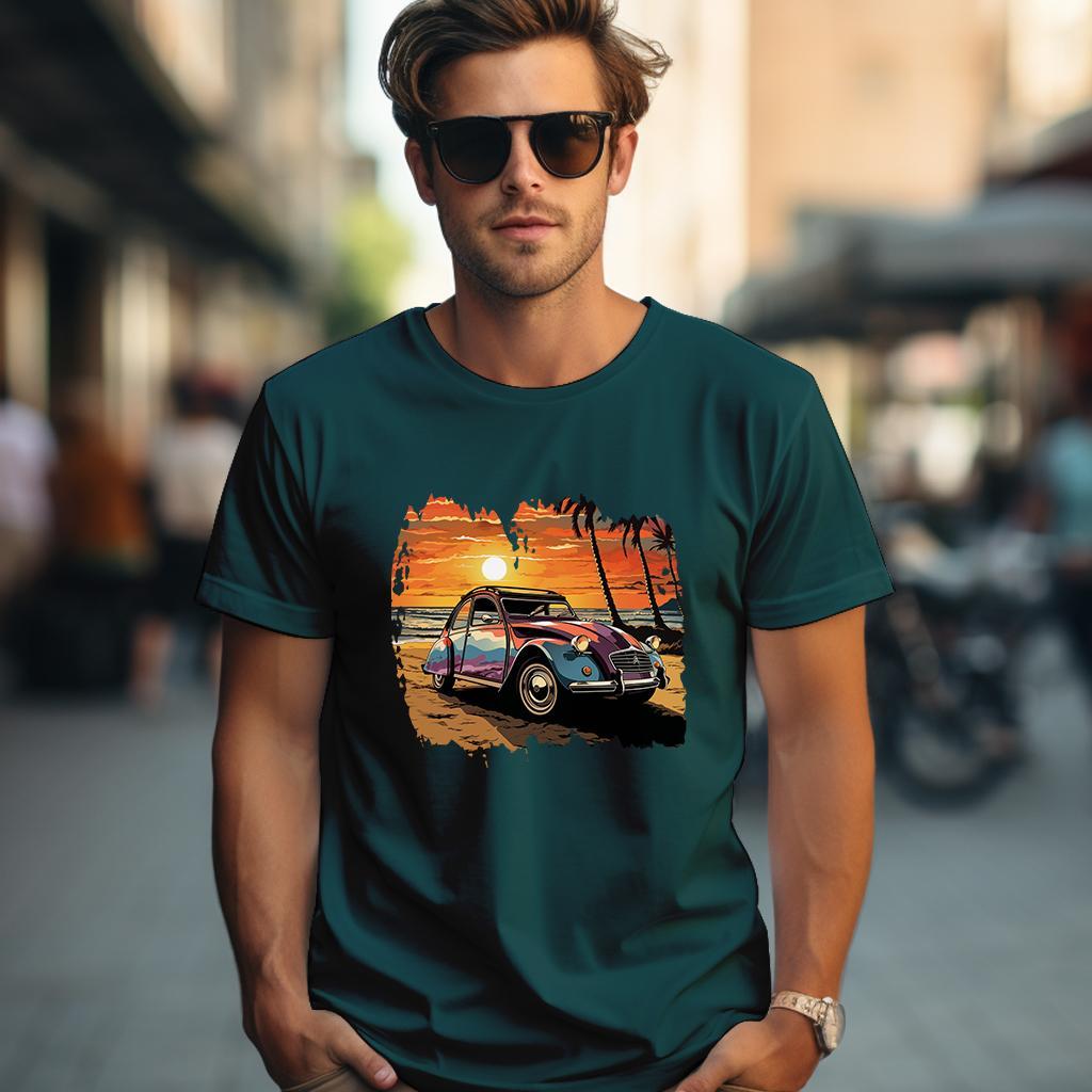 Camiseta Majica sa štampanim printom Cam 841, Muška, Petrolej
