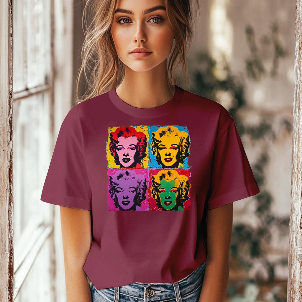 Camiseta Majica sa štampanim printom Cam 857, Ženska, Bordo