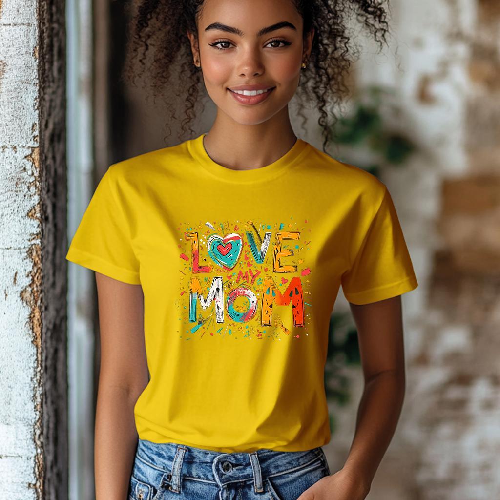 Camiseta Majica sa štampanim printom Cam 869, Ženska, Zlatne boje