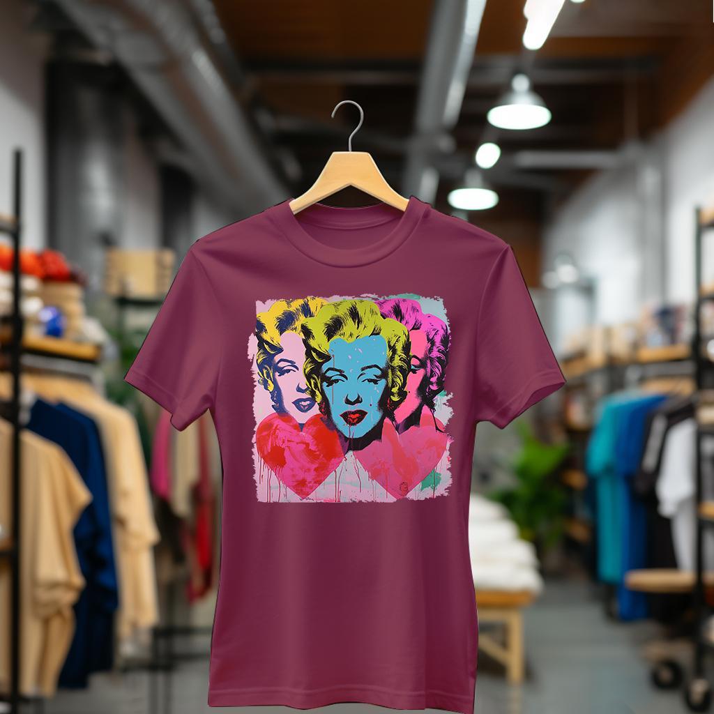 Camiseta Majica sa štampanim printom Cam 858, Ženska, Bordo