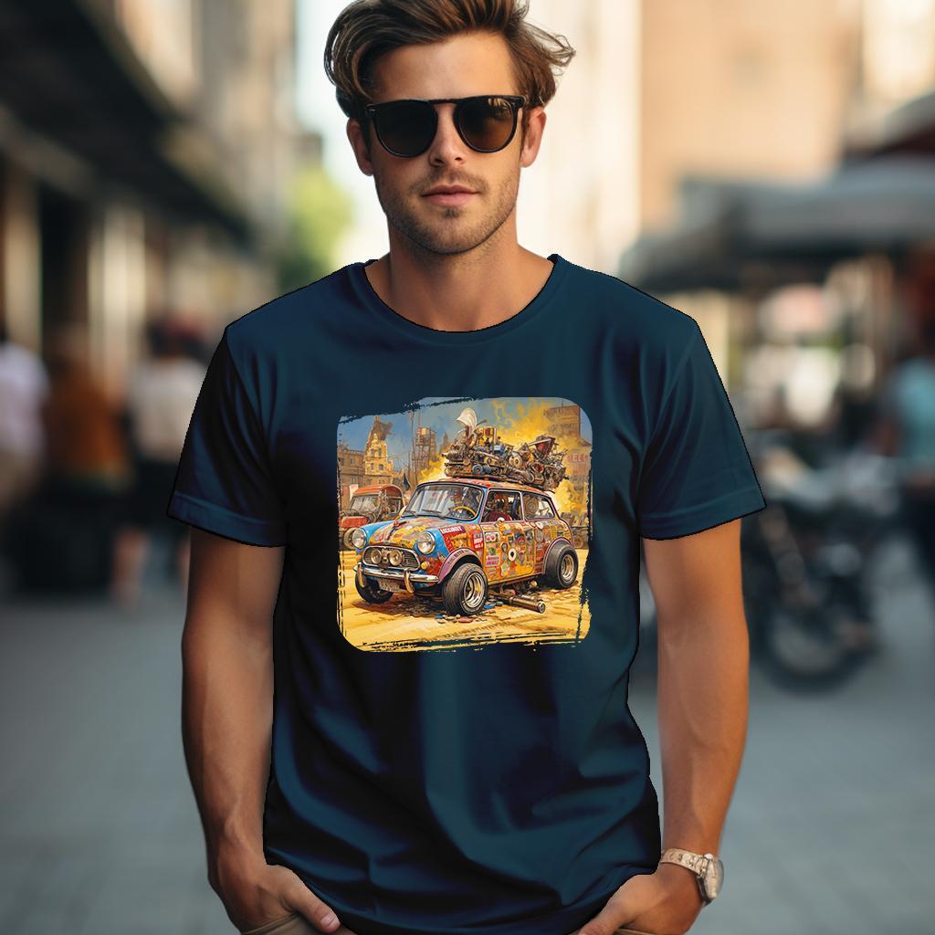 Camiseta Majica sa štampanim printom Cam 849, Muška, Tamnoplava