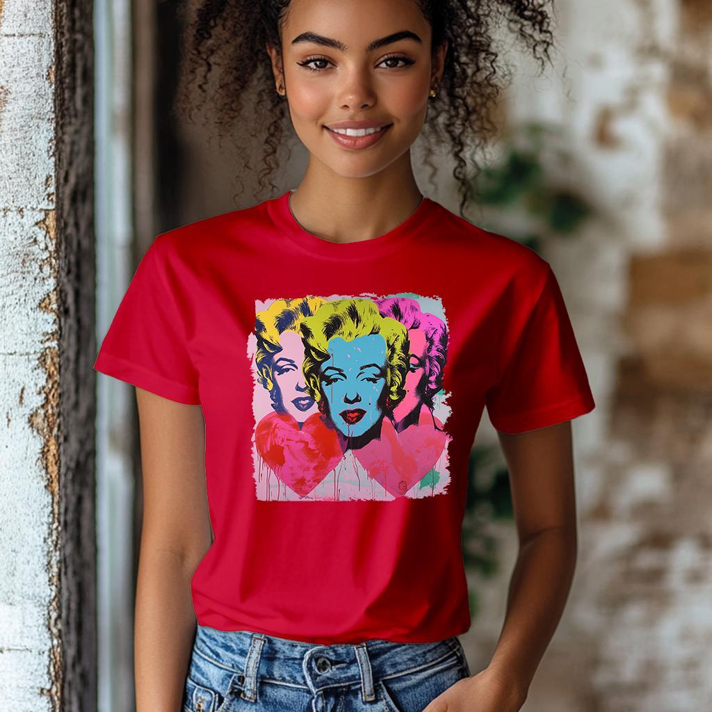 Camiseta Majica sa štampanim printom Cam 858, Ženska, Crvena