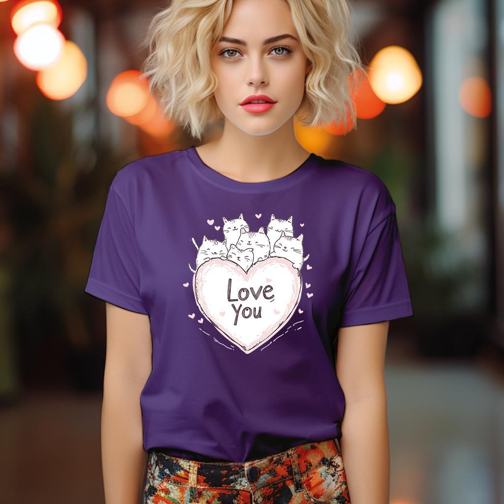 Camiseta Majica sa štampanim printom Cam 866, Ženska, Patlidžan