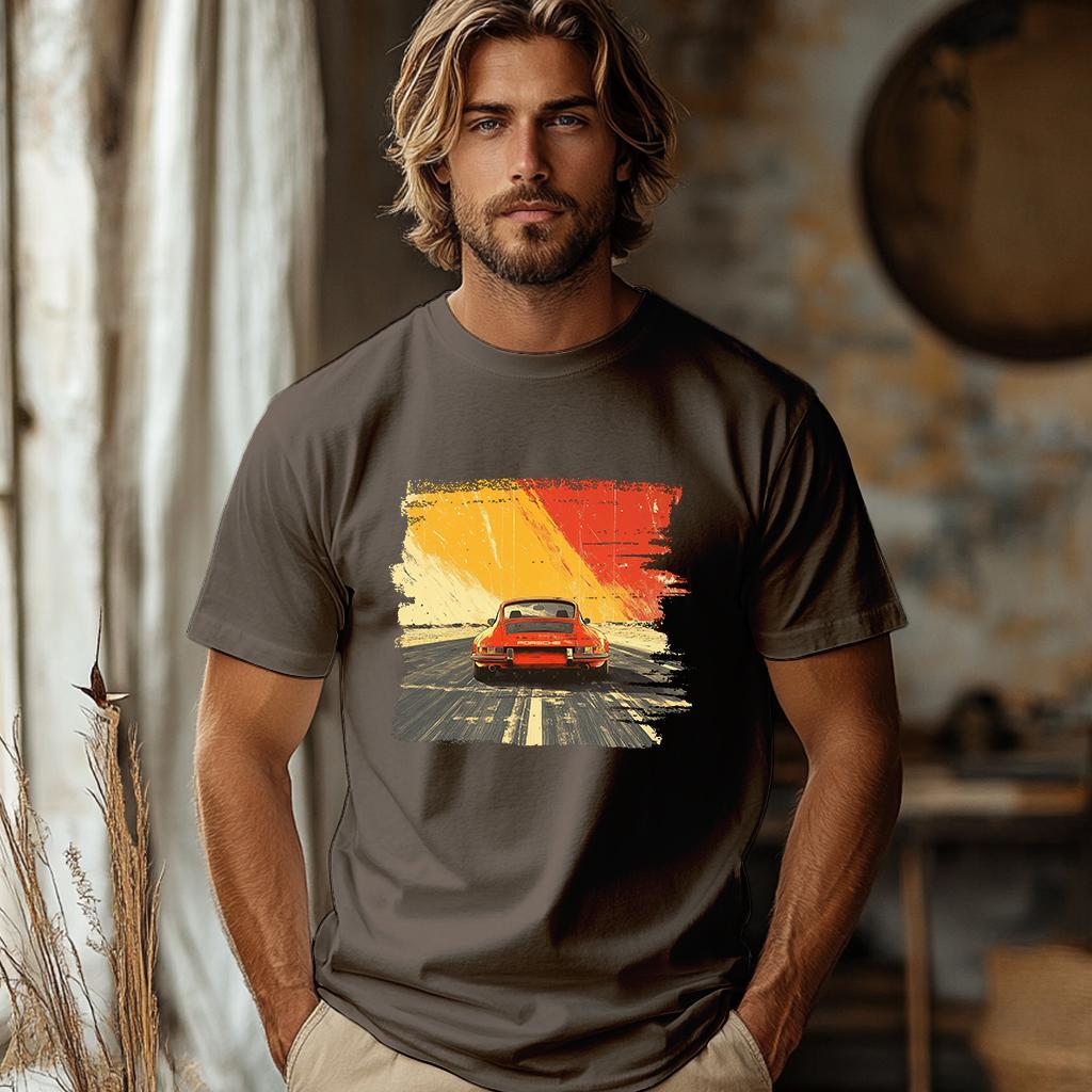 Camiseta Majica sa štampanim printom Cam 842, Muška, Smeđa