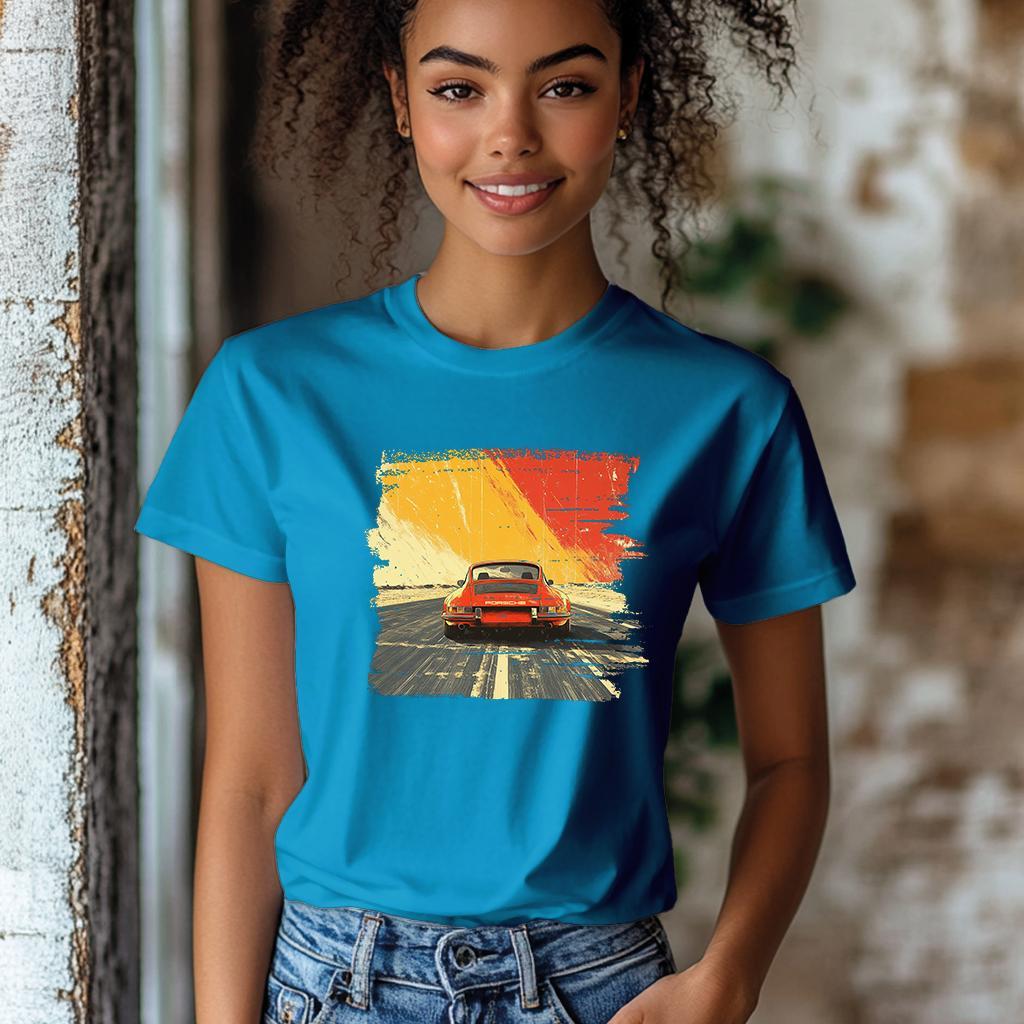 Camiseta Majica sa štampanim printom Cam 842, Ženska, Akva