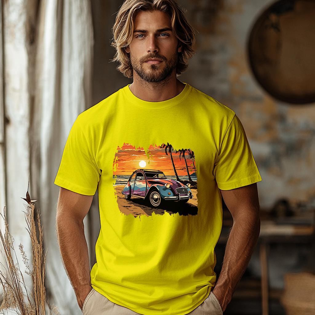 Camiseta Majica sa štampanim printom Cam 841, Muška, Žuta