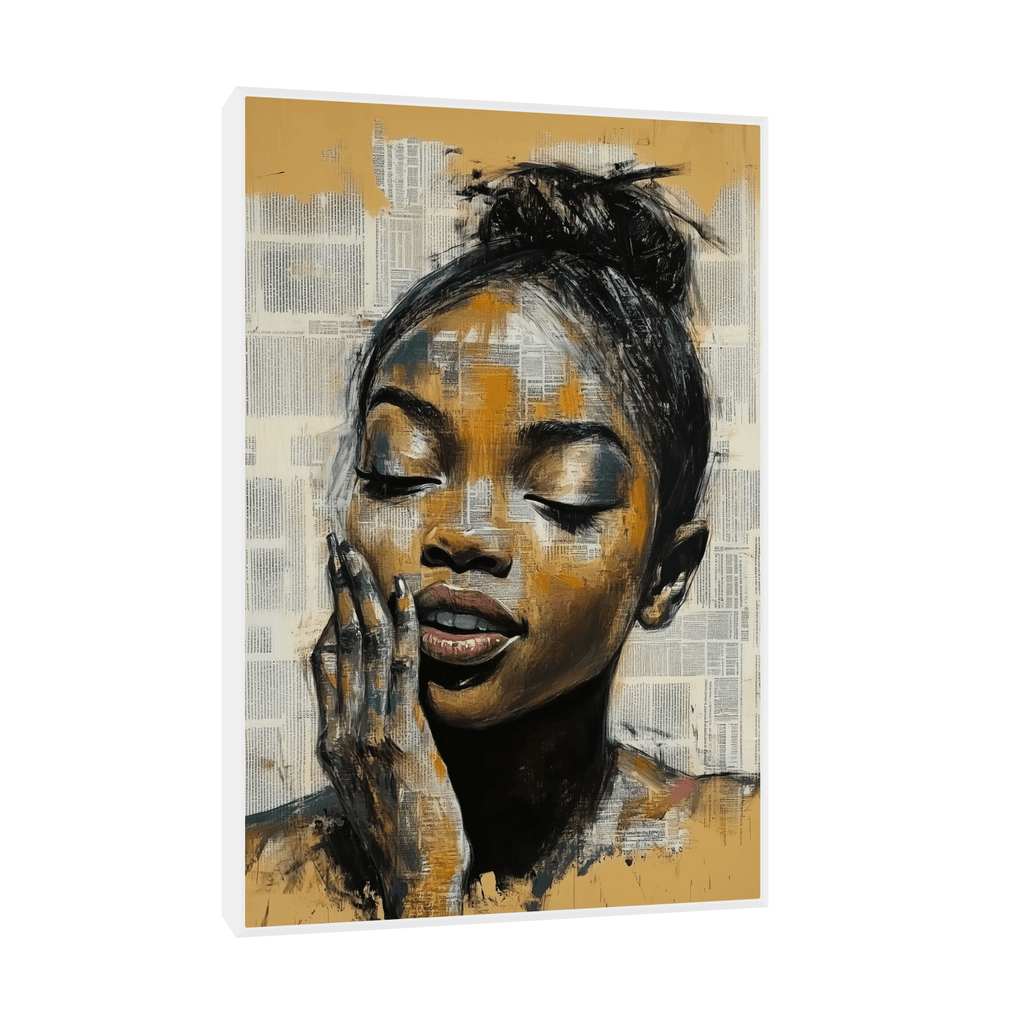 Canvas Slika na platnu Iznenađena, Sa ramom, 40 x 60 cm, Beli