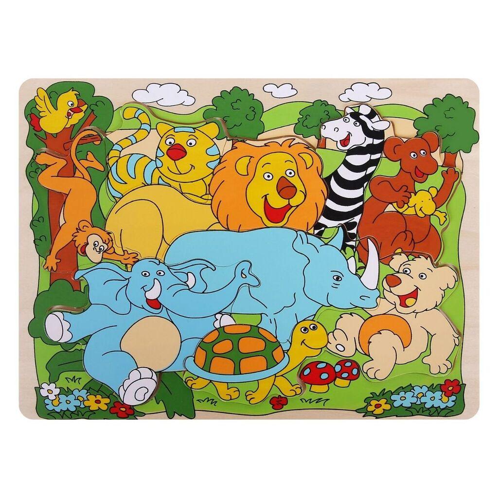 Woody Drvena slagalica Vesele afričke životinje