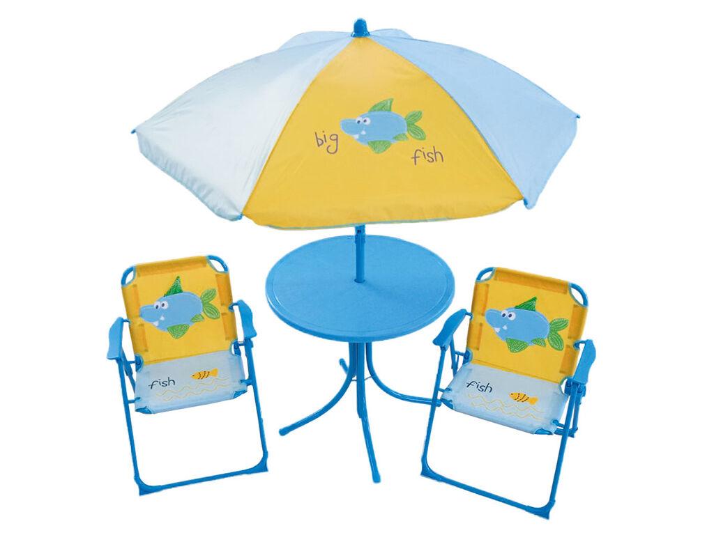 Haus Set dečiji baštenski sto i stolice Ribica, Plavi