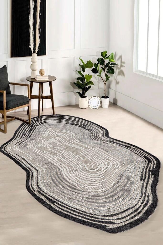 Conceptum Hypnose Tepih Amorf-Ar007, Ovalni, 80 x 150 cm, Krem