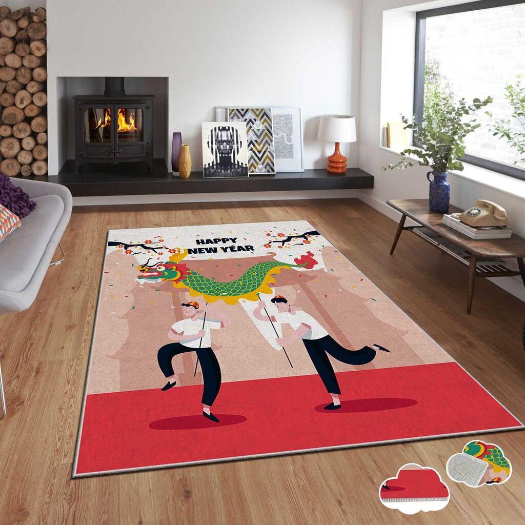 Conceptum Hypnose Tepih sa novogodišnjim motivima Asr-Crpt-81, Pravougaoni, 80 x 140 cm, Šareni