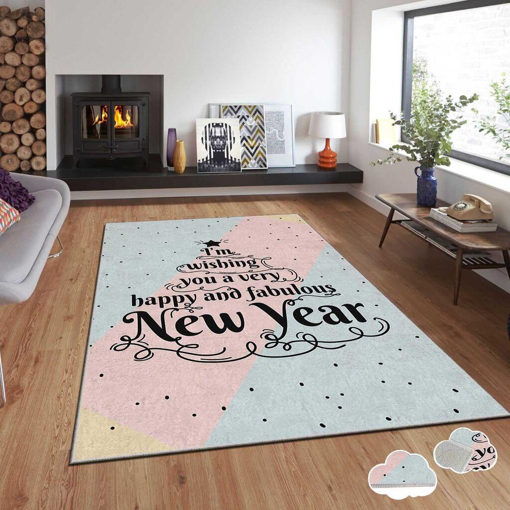 Conceptum Hypnose Tepih sa novogodišnjim motivima Asr-Crpt-61, Pravougaoni, 100 x 180 cm, Šareni