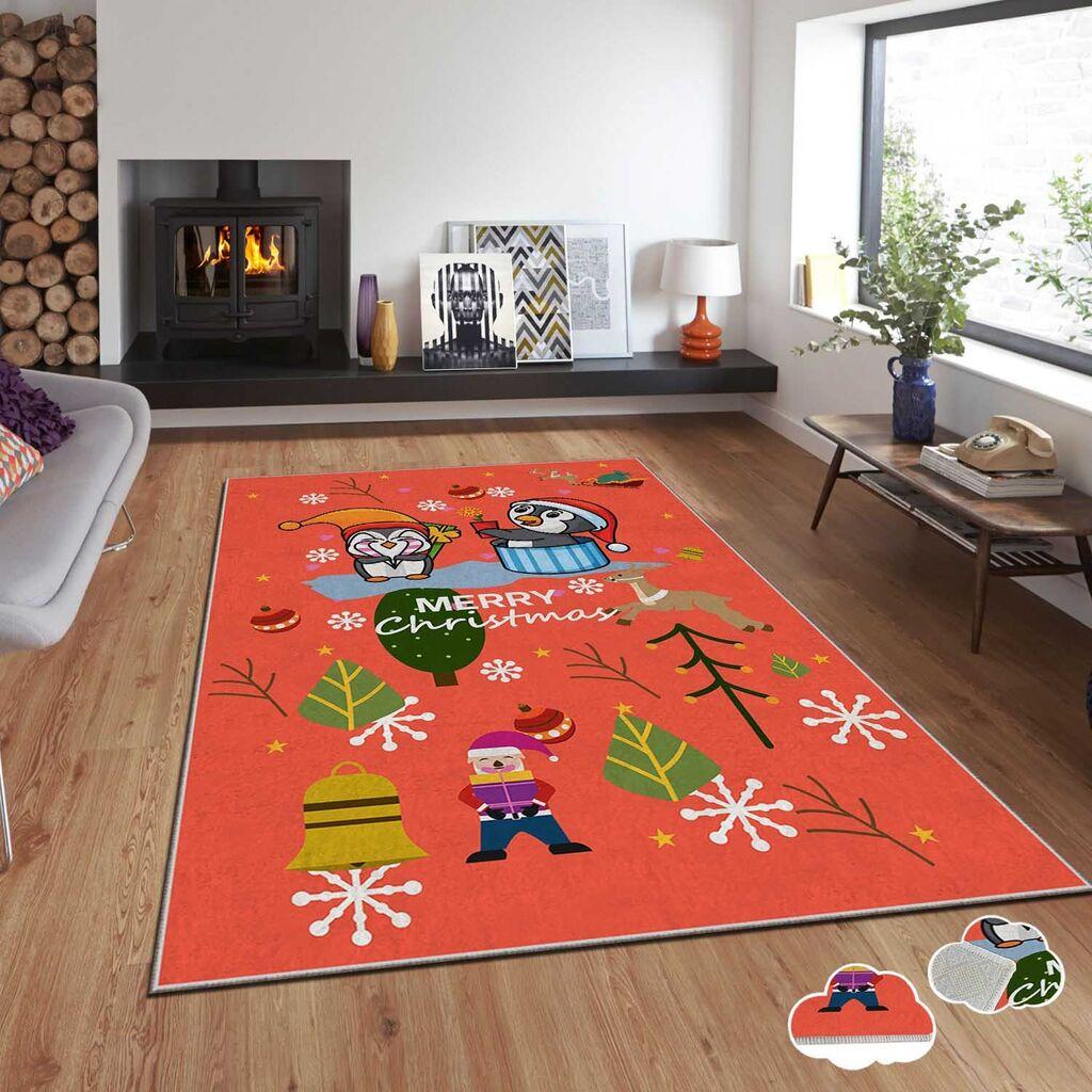 Conceptum Hypnose Tepih sa novogodišnjim motivima Asr-Crpt-72, Pravougaoni, 80 x 140 cm, Šareni