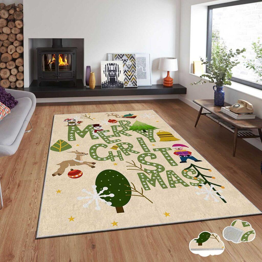 Conceptum Hypnose Tepih sa novogodišnjim motivima Asr-Crpt-71, Pravougaoni, 100 x 140 cm, Šareni