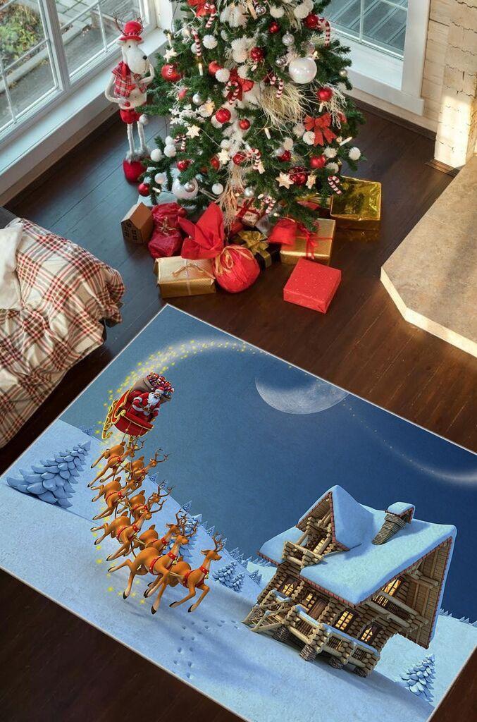 Conceptum Hypnose Tepih sa novogodišnjim motivima Chr_1, Pravougaoni, 80 x 140 cm, Šareni