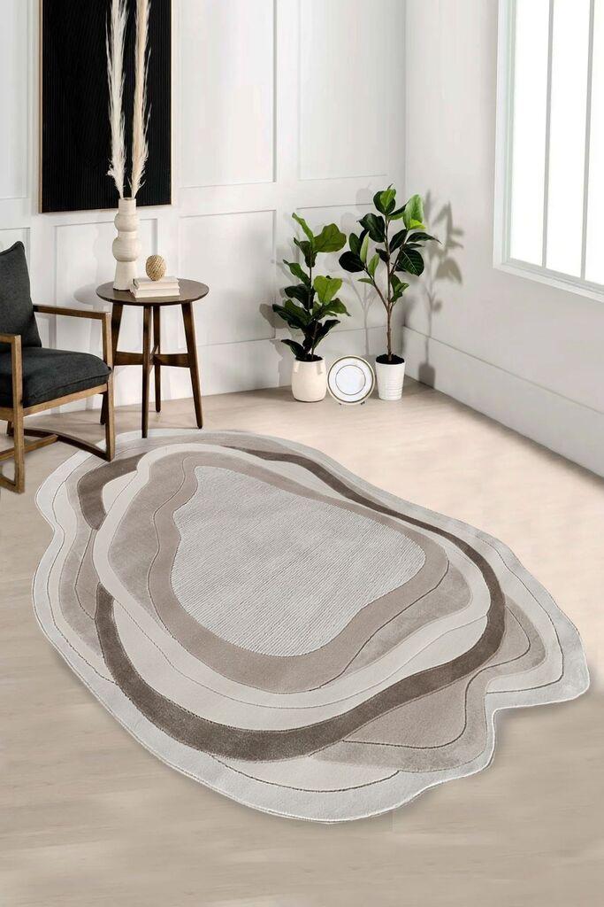 Conceptum Hypnose Tepih Amorf-Ar006, Ovalni, 120 x 180 cm, Krem-bež