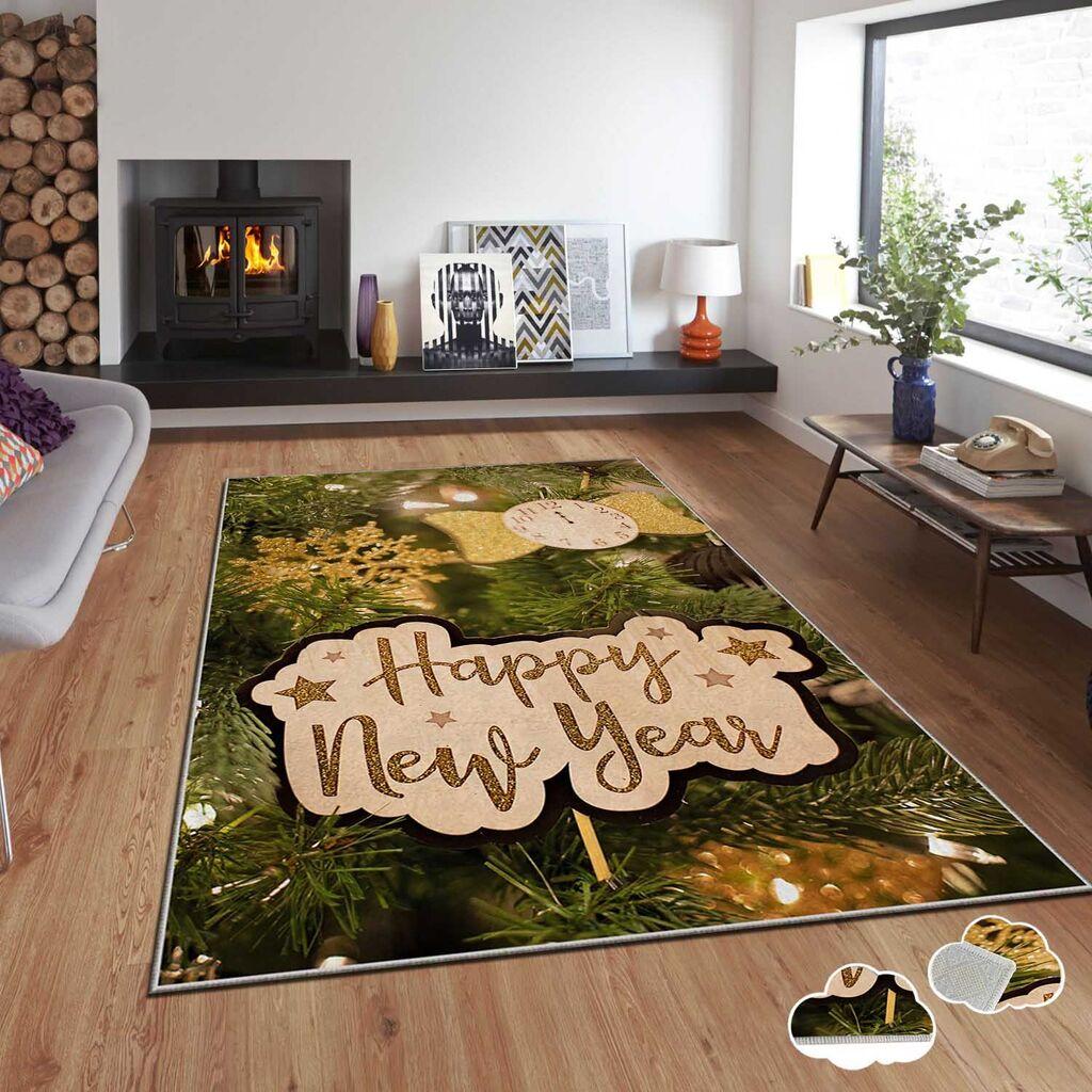 Conceptum Hypnose Tepih sa novogodišnjim motivima Asr-Crpt-100, Pravougaoni, 100 x 180 cm, Šareni