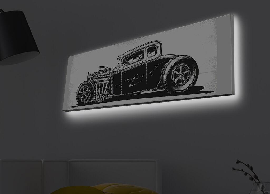 Wallity Slika sa LED osvetljenjem 3090MDACT-001, 30x90 cm