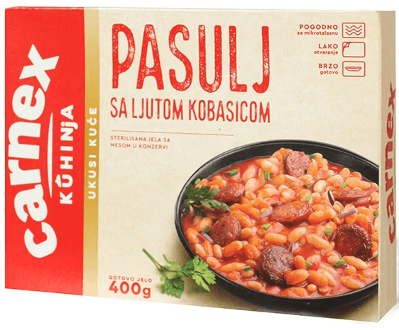 Carnex Pasulj sa ljutom kobasicom, 400 g