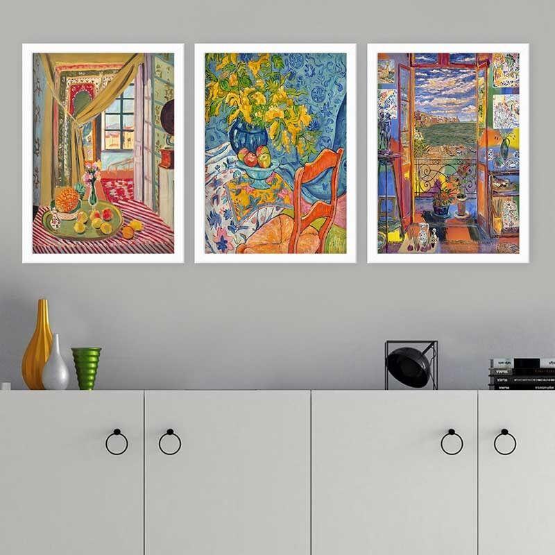 Wallity Set uramljenih slika 3BC_UN1535378, 3 Dela