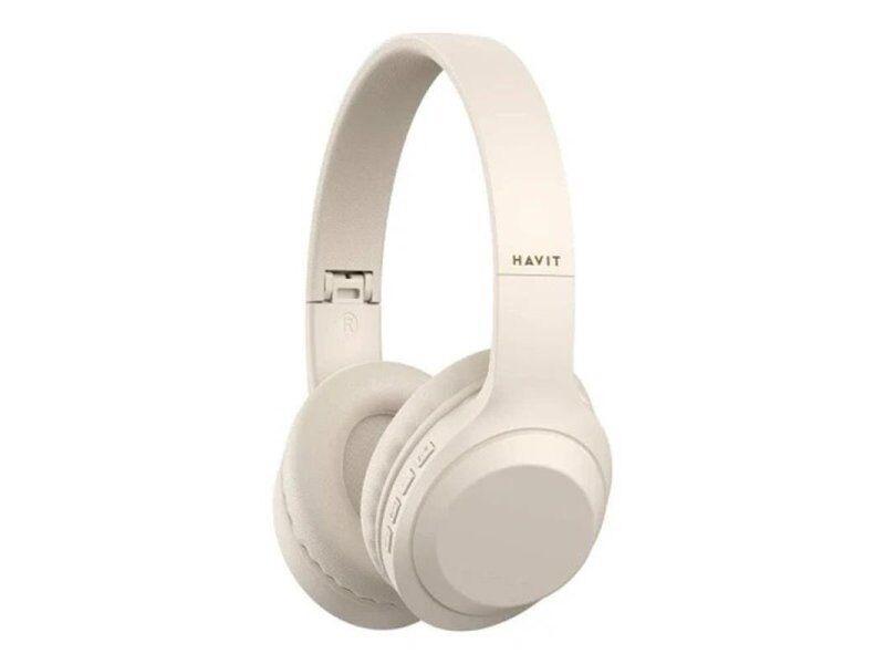 Havit Bežične Bluetooth slušalice H628BT, 108 dB, Krem