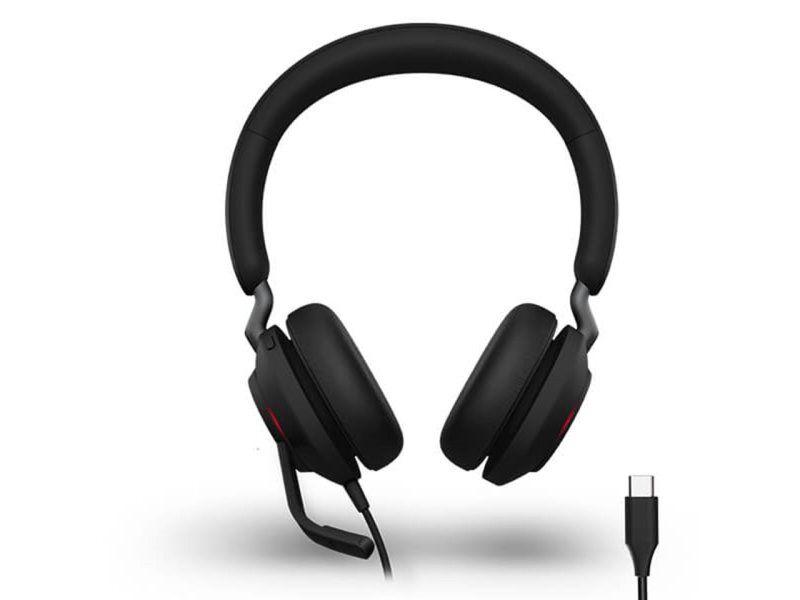 Jabra Slušalice Evolve2 40 SE, USB-C, MS Stereo, 117 dB, Crne