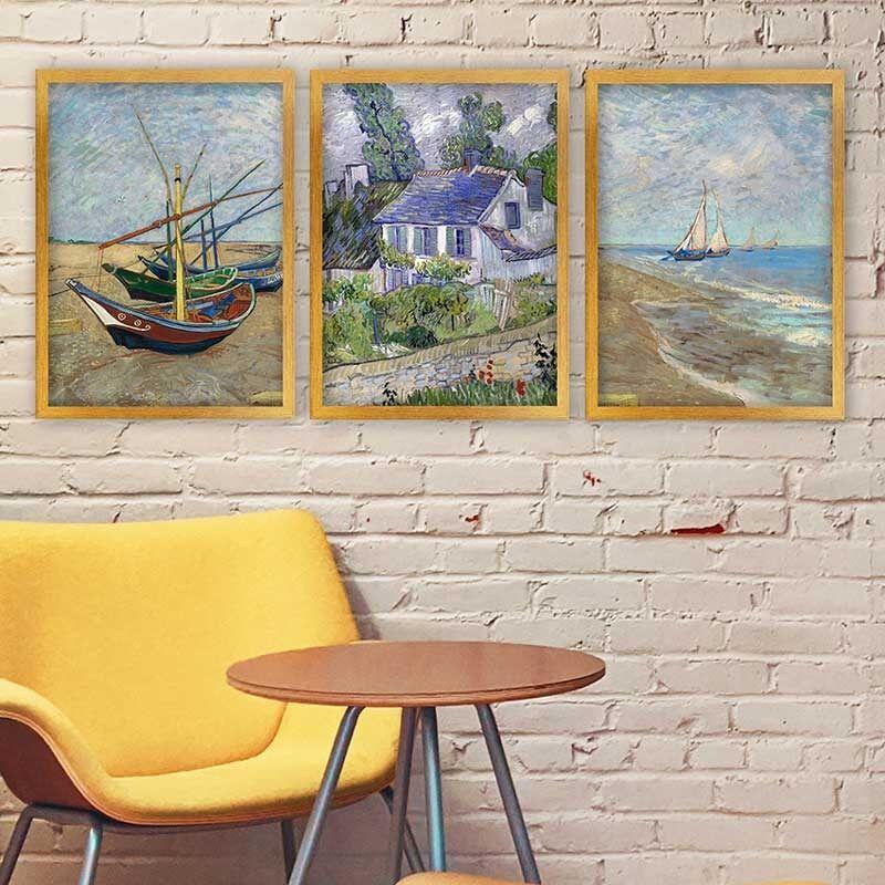 Wallity Set uramljenih slika 3AC_UN3864925, 3 Dela