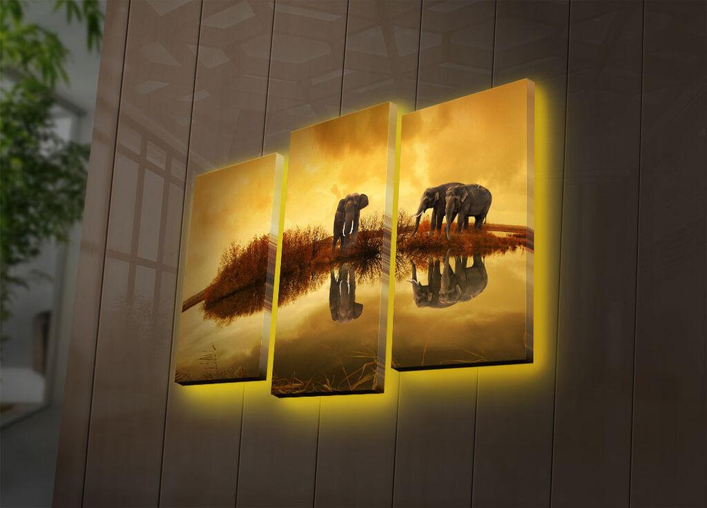 Wallity Set slika sa LED osvetljenjem 3PATDACT-23, 3 Dela