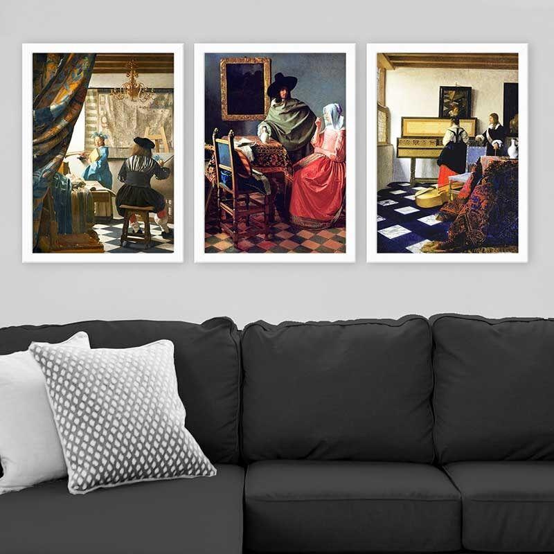 Wallity Set uramljenih slika 3BC_UN3844928, 3 Dela