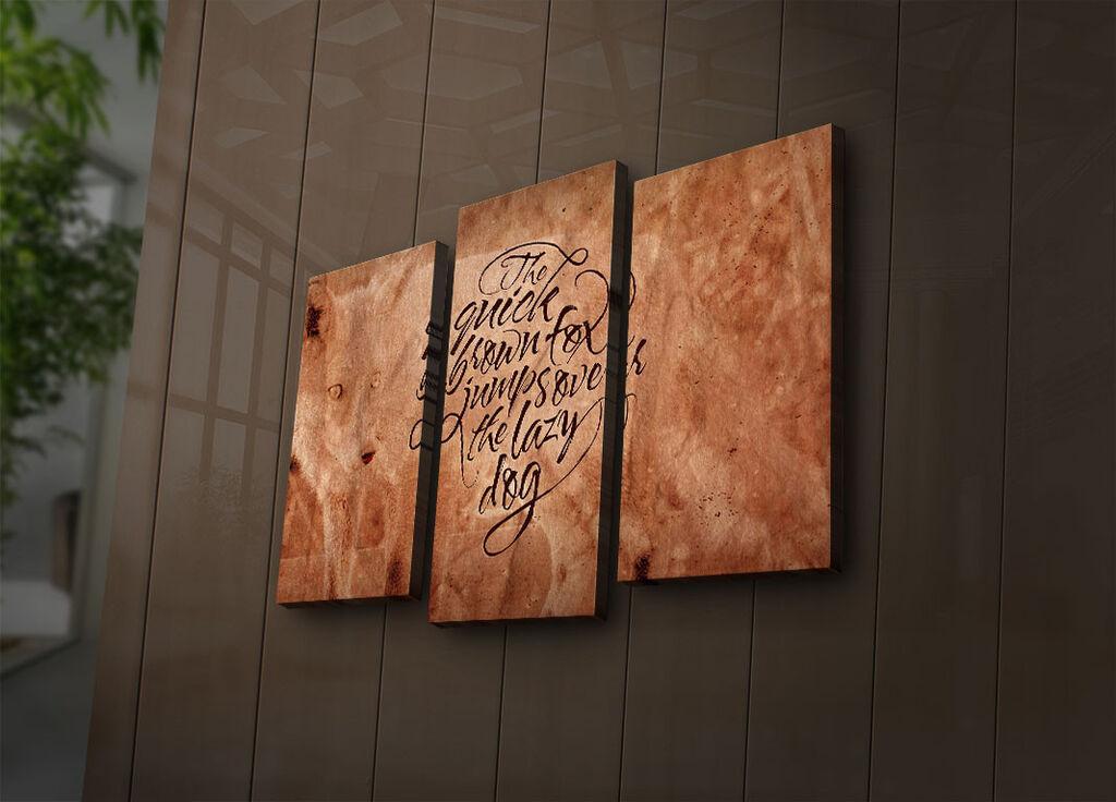 Wallity Set slika sa LED osvetljenjem 3PATIACT-23, 3 Dela