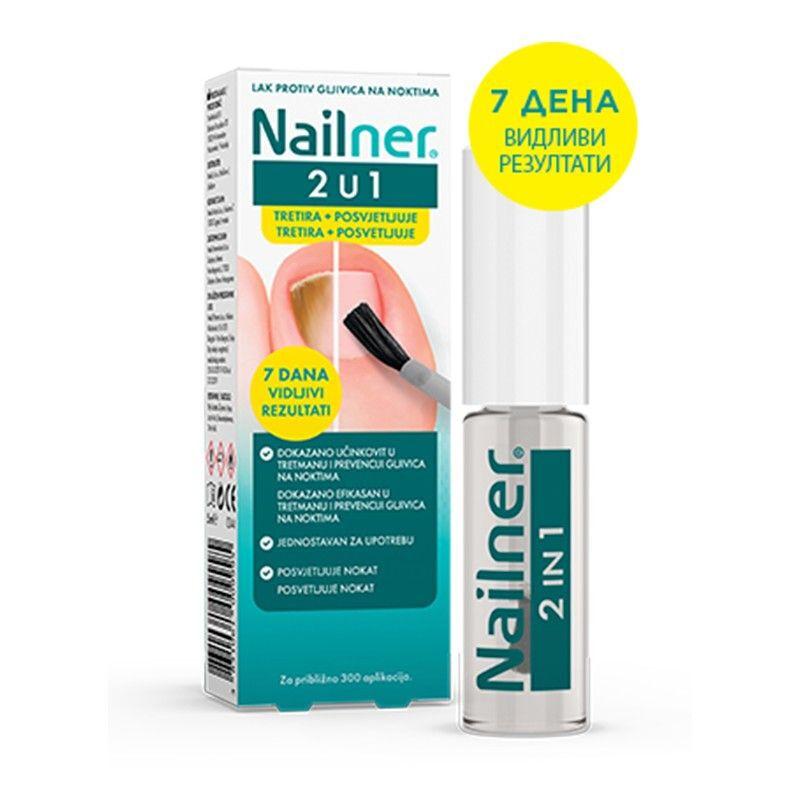 Nailner lak za nokte 2 u 1 5 ml