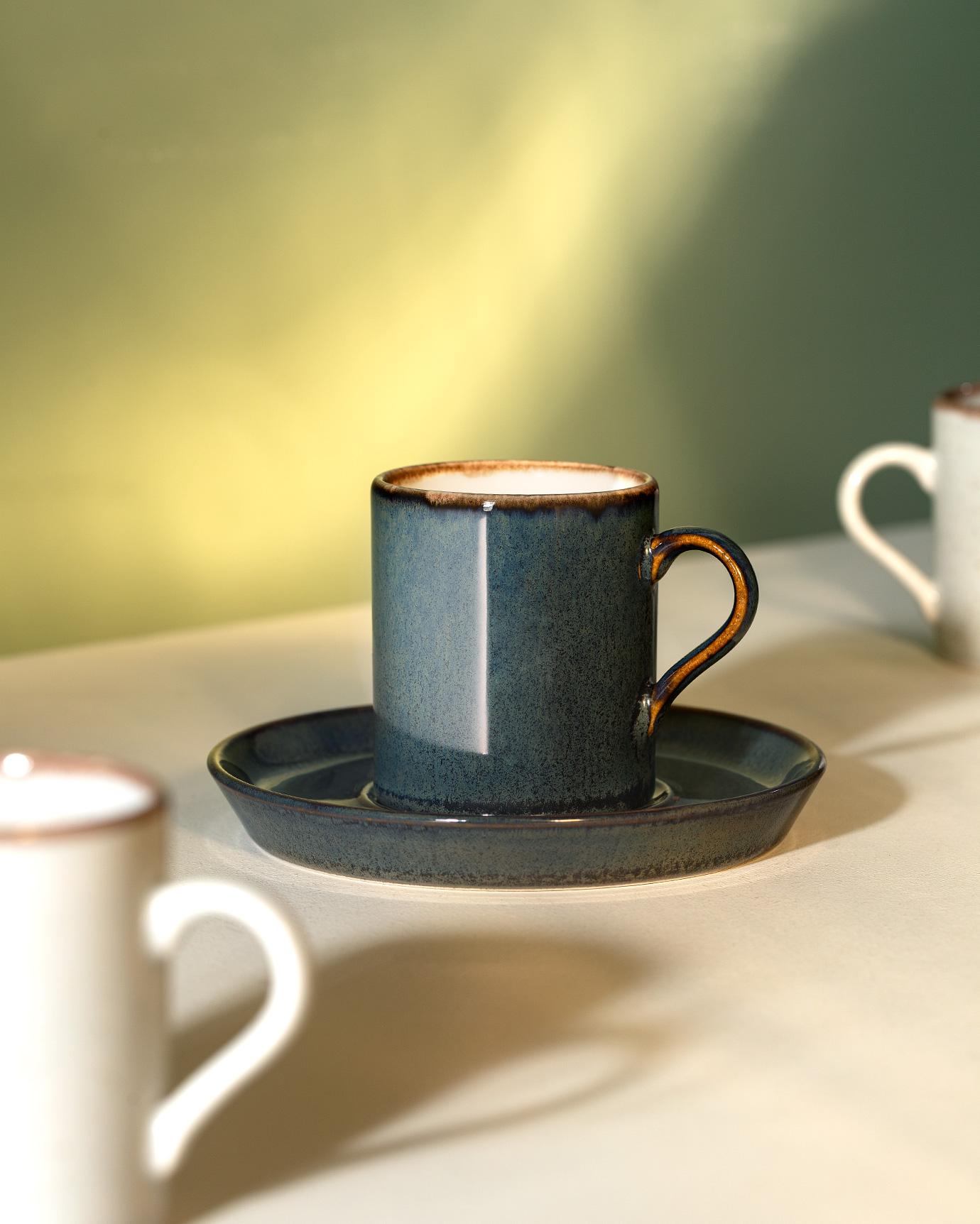 Madame Coco Ramona Set šoljica za kafu, 2 komada, 90ml, Tamnoplavi