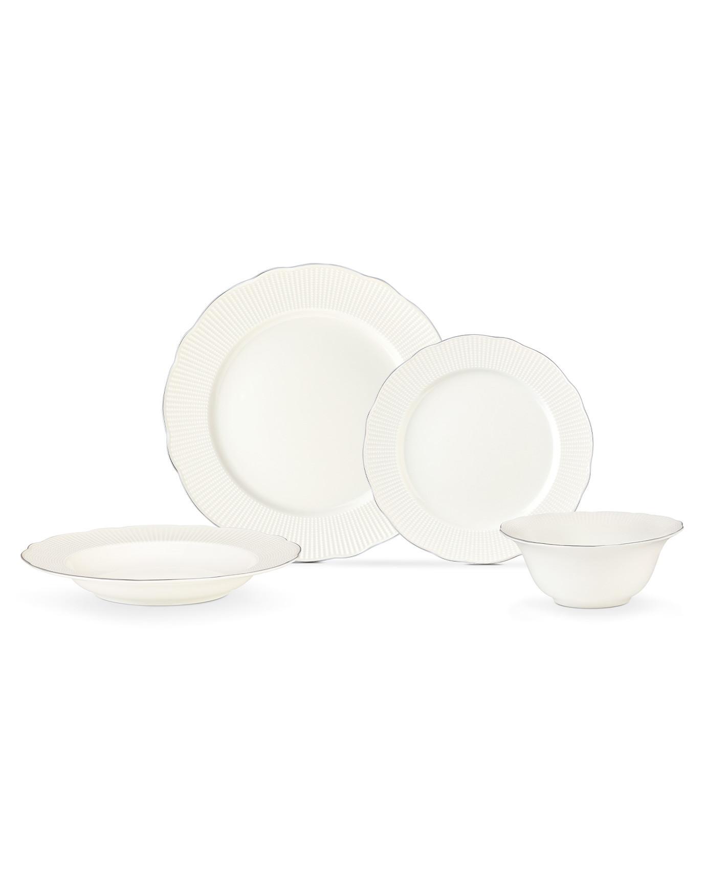 Madame Coco Set tanjira za ručavanje za 6 osoba Delron, 24 komada, Beli