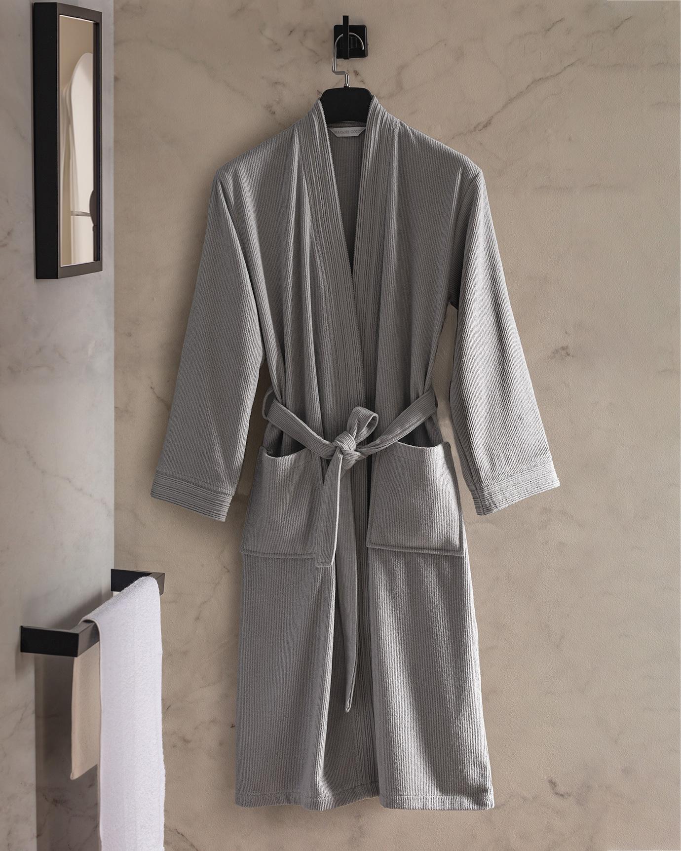 Madame Coco Bademantil Stripe, Sivi