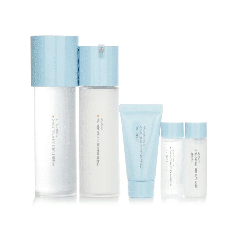 Laneige Set za negu lica Water Bank Blue Hyaluronic 2-Step Essential Set, 4 komada