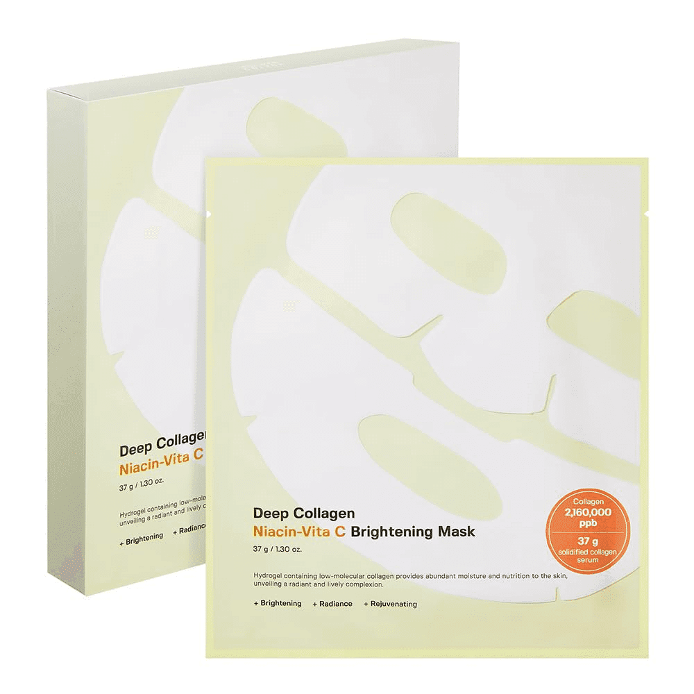 Sungboon Set maski za lice Editor Deep Collagen Niacin Vita C Brightening Mask, 37 g, 4 komada