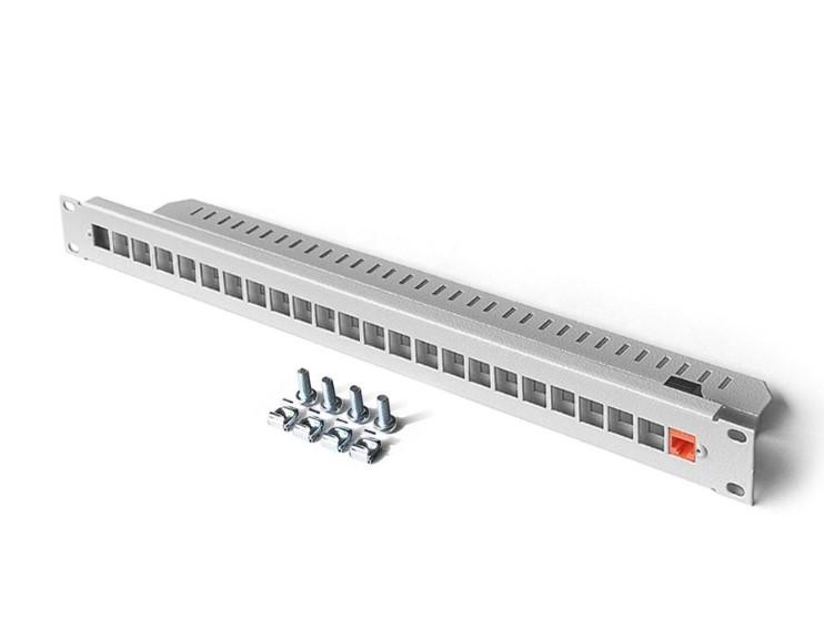 Modularni patch panel RJ45 za rek 19", Bela