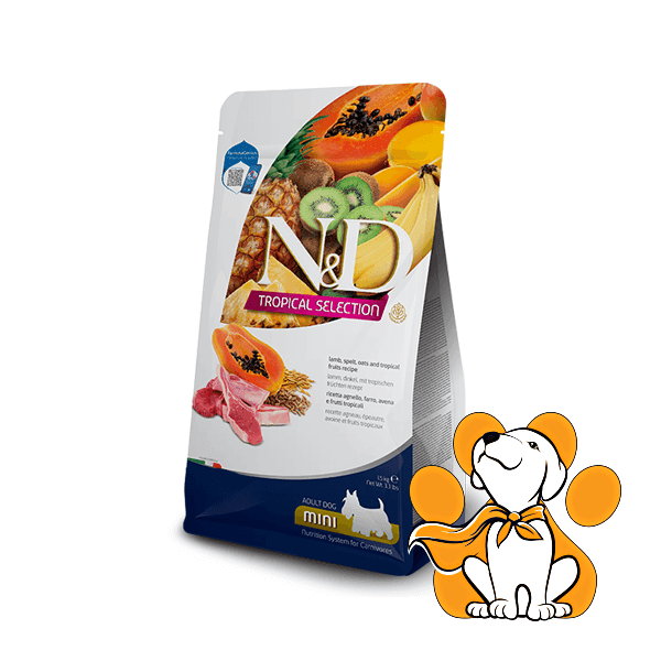 N&D Suva hrana za pse Tropical Selection Adult Mini Jagnjetina, spelta, ovas i tropsko voće 5kg
