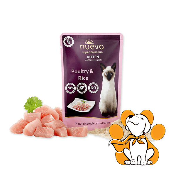 NUEVO Sosić za mačiće sa ukusom živine i pirinča 85g