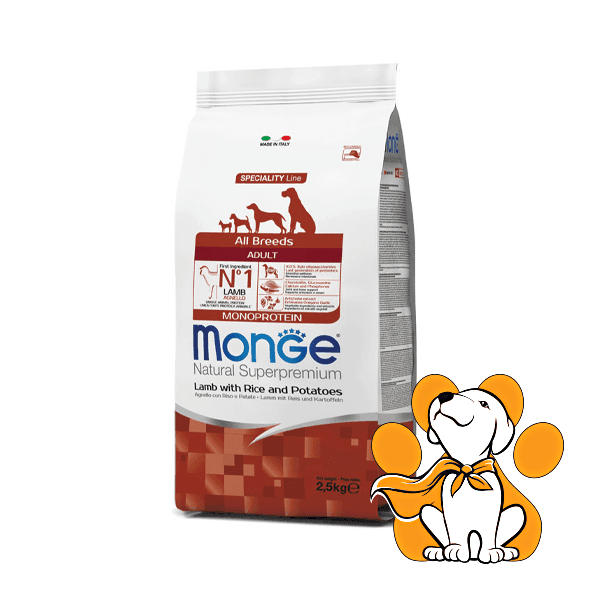 MONGE Suva hrana za pse - Jagnjetina pirinač krompir All Breeds - Adult 2.5kg