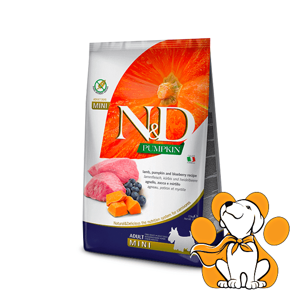 N&D Suva hrana za pse Pumpkin Adult Mini Jagnjetina, Bundeva i Borovnica 800g